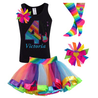 4th Birthday Outfit - Rock N Roll Party - Outfit - Bubblegum Divas Store