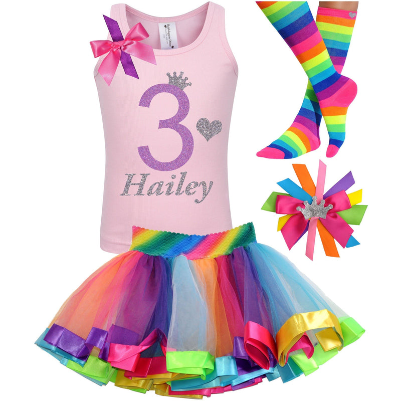 3rd Birthday Outfit - Lavender Rose - Outfit - Bubblegum Divas Store