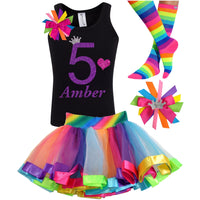 5th Birthday Outfit - Purple Bubble Sparkle - Outfit - Bubblegum Divas Store