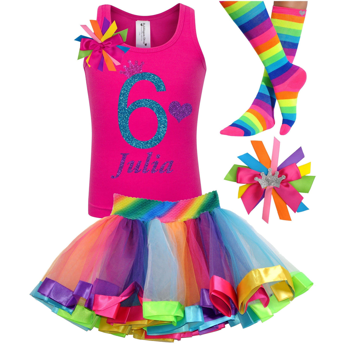 Blue Cherry Twist 6th Birthday - Outfit - Bubblegum Divas Store