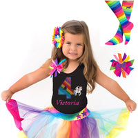 4th Birthday Outfit - Rainbow Unicorn - Outfit - Bubblegum Divas Store