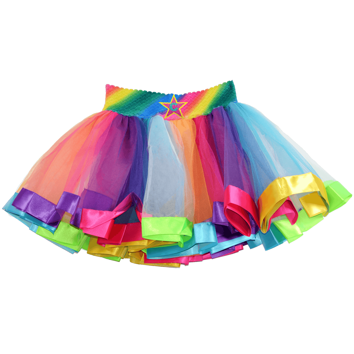 Personalized Neon Rainbow Tutu Skirt Monogrammed