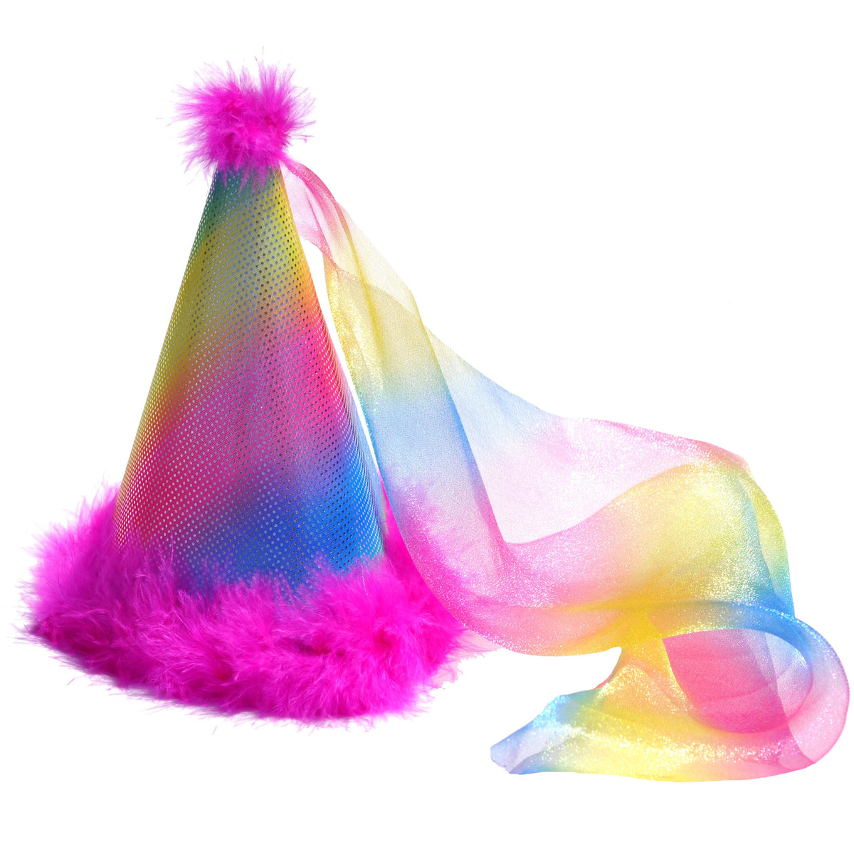 Party Hat - Rainbow Sparkle - Hat - Bubblegum Divas Store