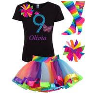 9th Birthday Outfit Butterfly - 9th Birthday Outfit - Bubblegum Divas Store