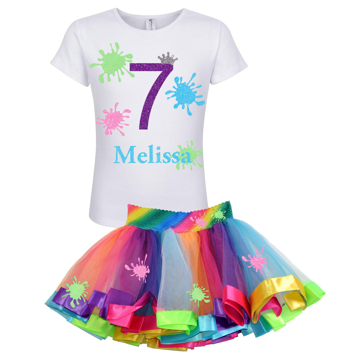 Rainbow Slime Spots Party Outfit