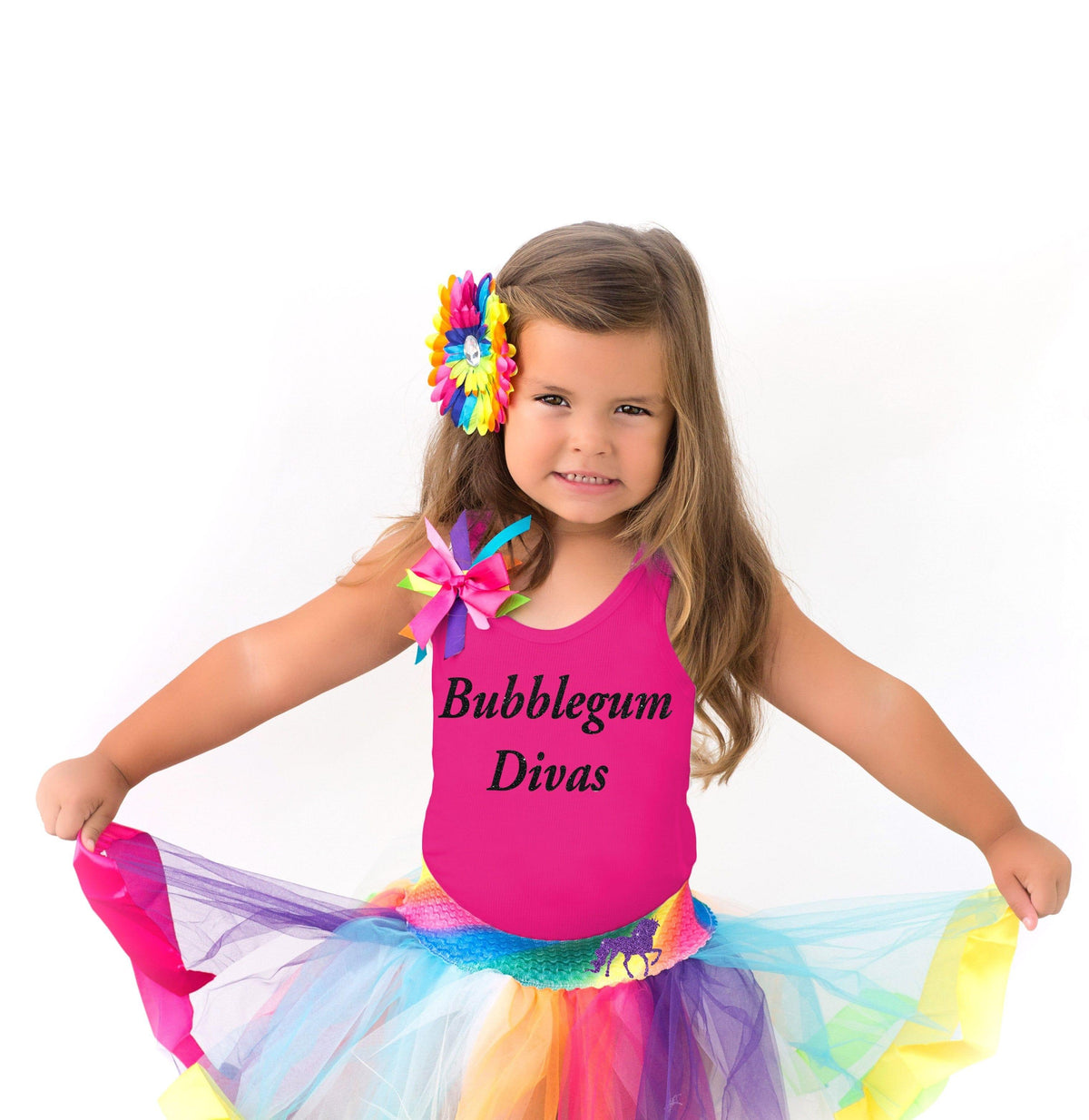 Purple Unicorn Rainbow Skirt - Tutu - Bubblegum Divas Store