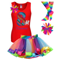 8th Birthday Unicorn Party Outfit - 8th Birthday - Bubblegum Divas Store