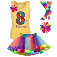 8th Birthday Unicorn Party Outfit - 8th Birthday - Bubblegum Divas Store