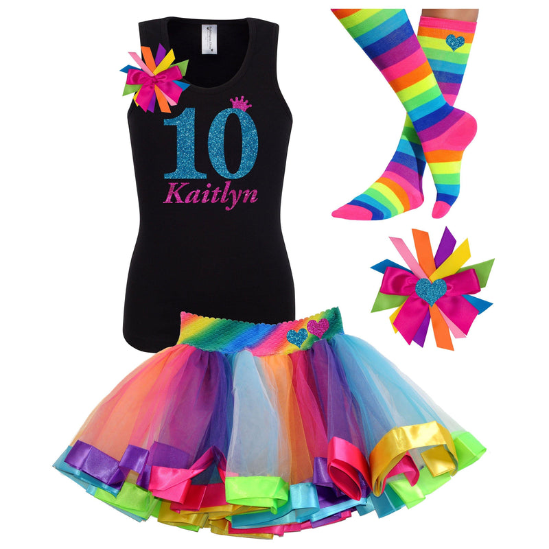 10th Birthday Outfit Ruby Rainbow - 10th Birthday - Bubblegum Divas Store