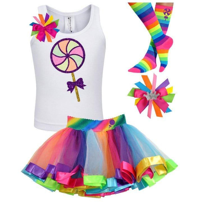 Personalized Neon Lollipop Birthday Outfit - Bubblegum Divas 