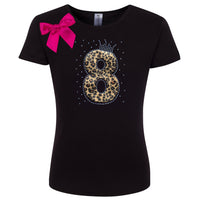 8th Birthday Cheetah Shirt - 8th Birthday - Bubblegum Divas Store