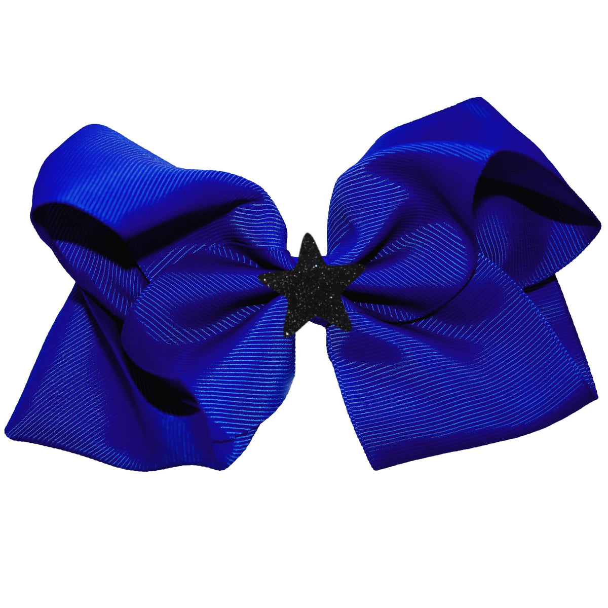 Girls Royal Blue Hair Bow Jumbo Barrette - Hairbow - Bubblegum Divas Store